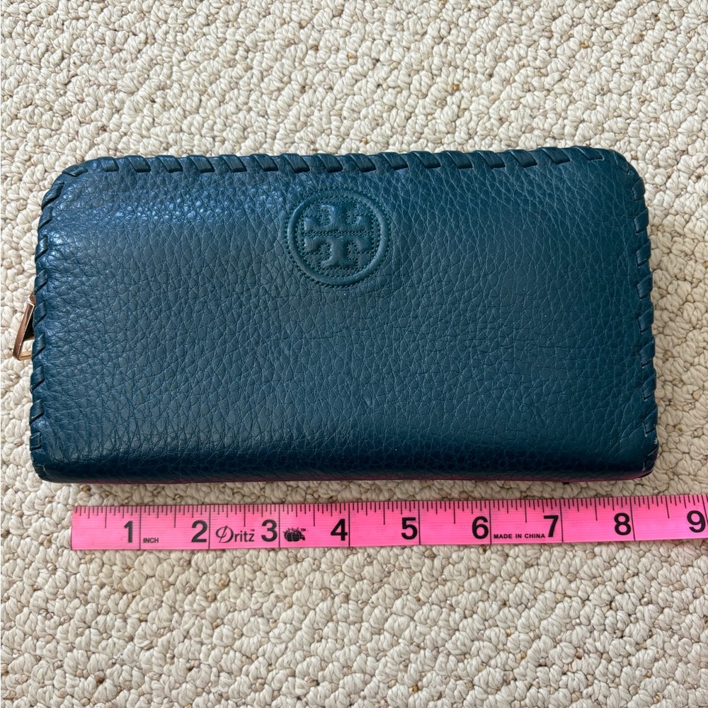 Tory Burch Teal Leather Wallet